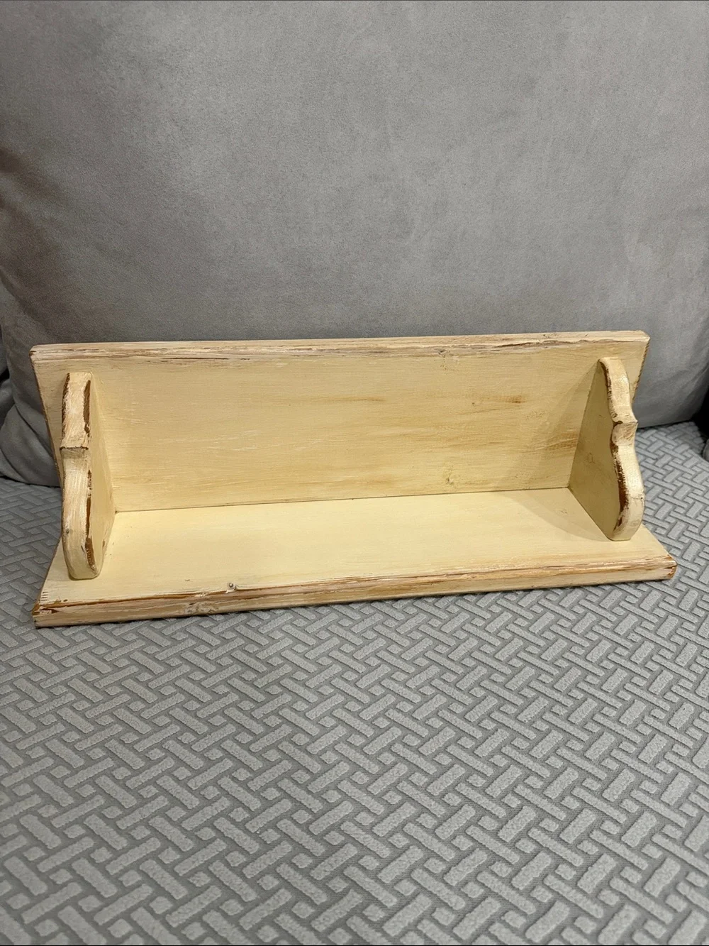 Vintage Style Farmhouse Cabin Hand Crafted Wormy Wall Shelf Distressed Rack